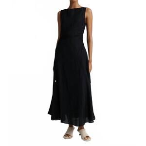 NEW ANNA QUAN mai midi dress in black